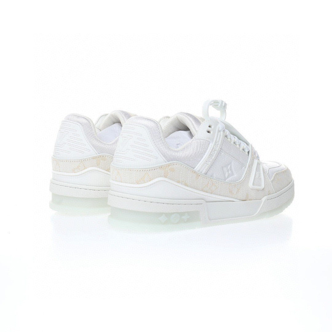 Louis Vuitton Trainer Jeans Bianche