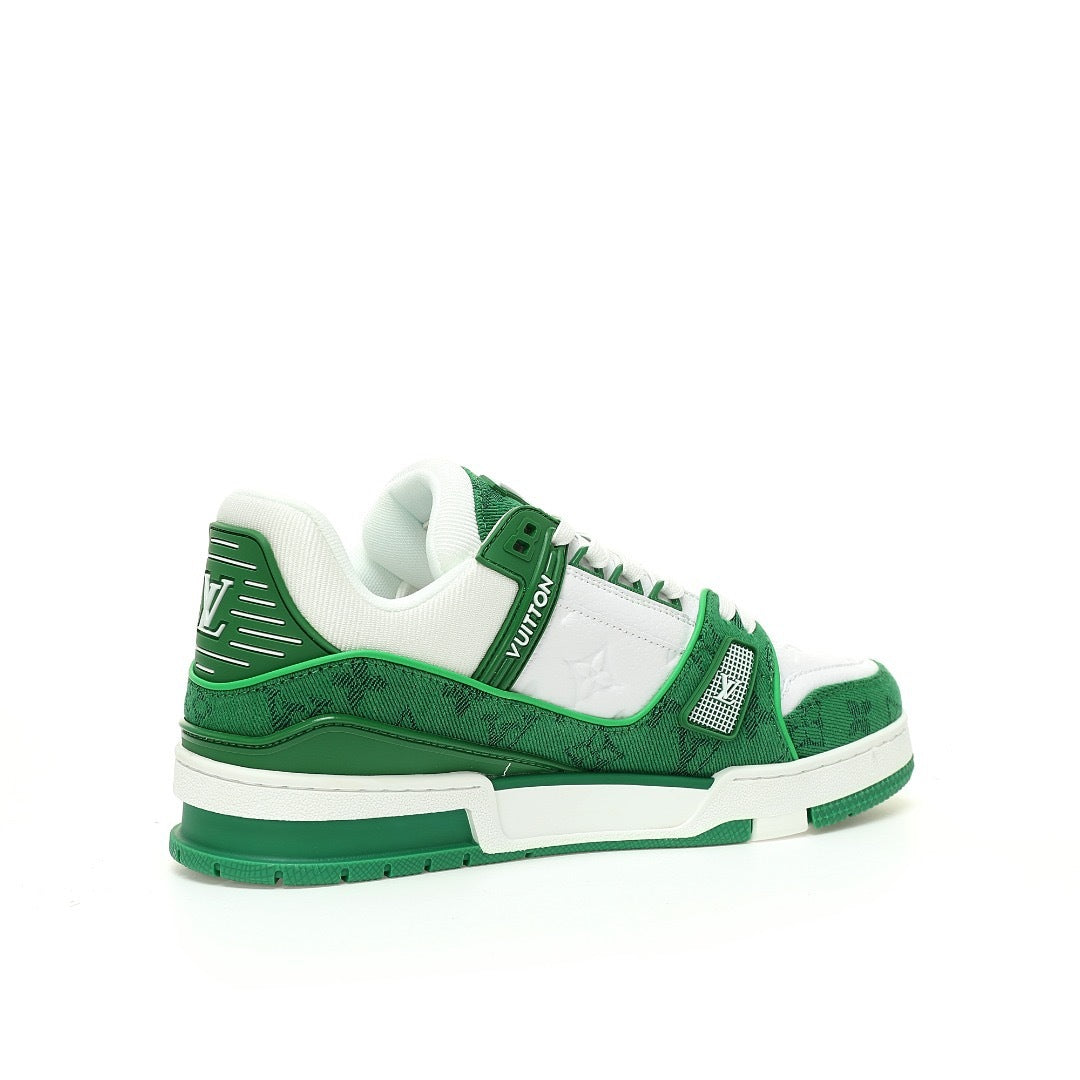 Louis Vuitton Trainer Green Denim