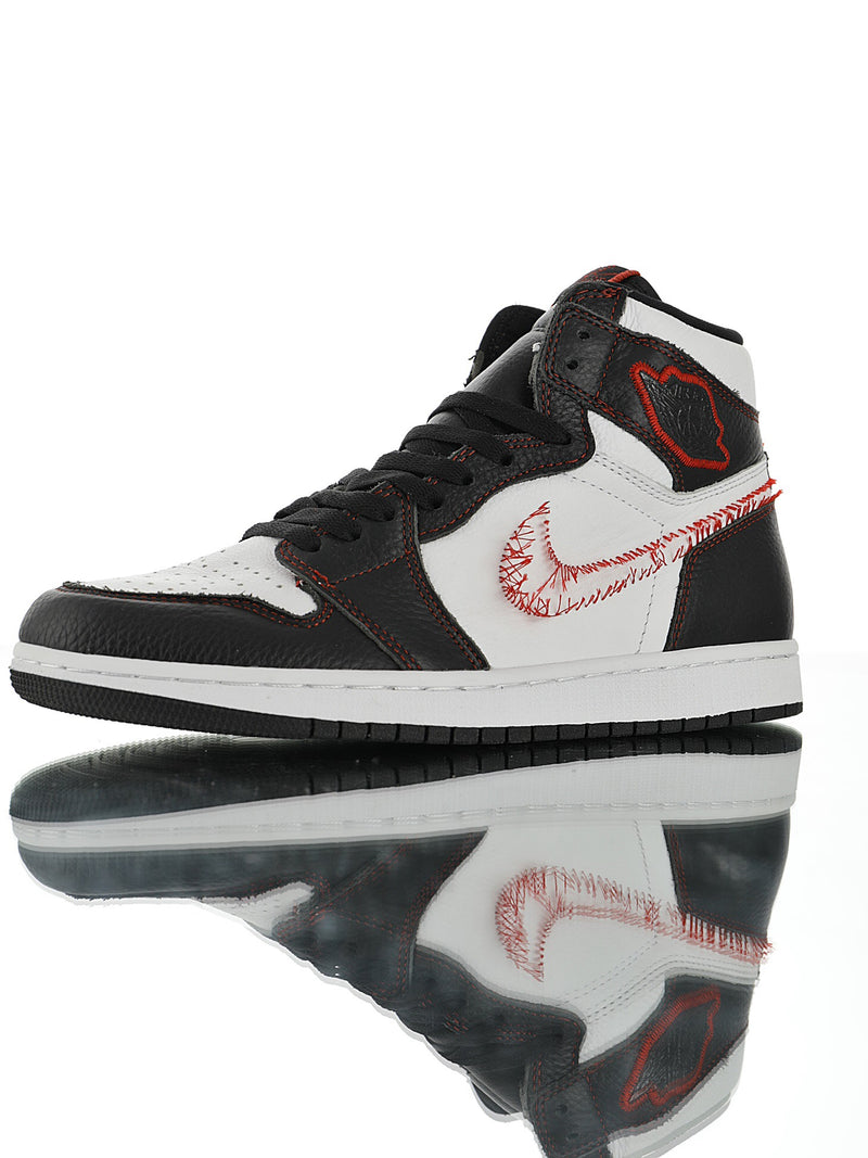 Jordan 1 Retro High Defiant White Black Gym Red