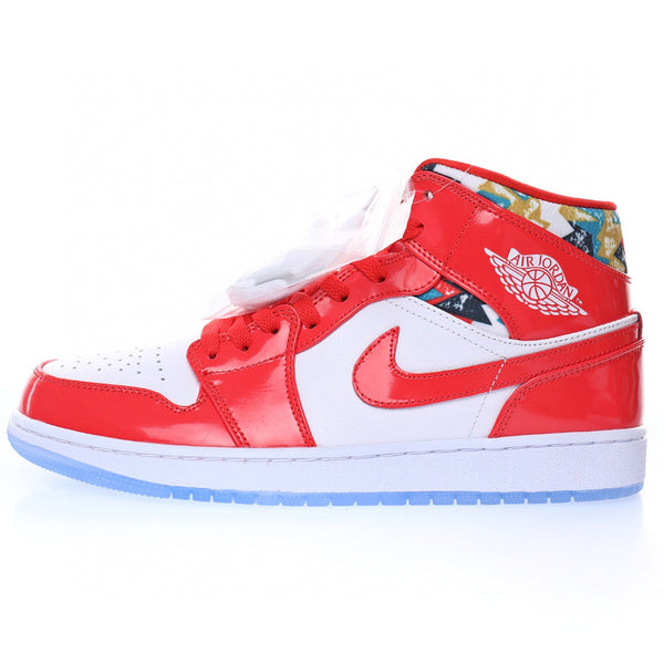 Jordan 1 Mid Barcelona Sweater Red Patent