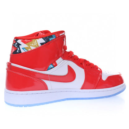 Jordan 1 Mid Barcelona Sweater Red Patent
