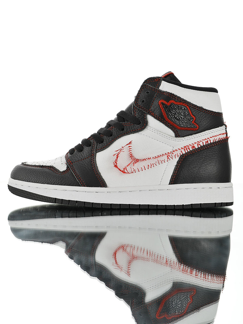 Jordan 1 Retro High Defiant White Black Gym Red